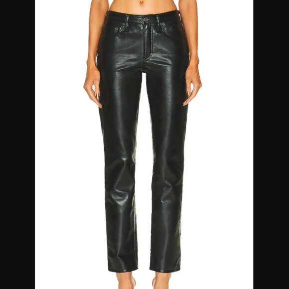 Agolde Recycled Leather Lyle Low Rise Slim in Detox Size 28 - Picture 1 of 5